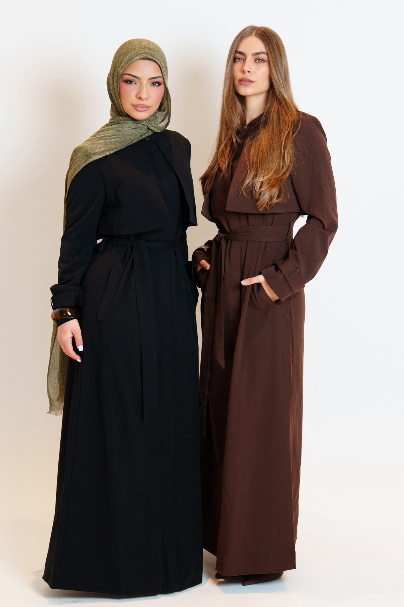 Bella Trench Dress/Brown