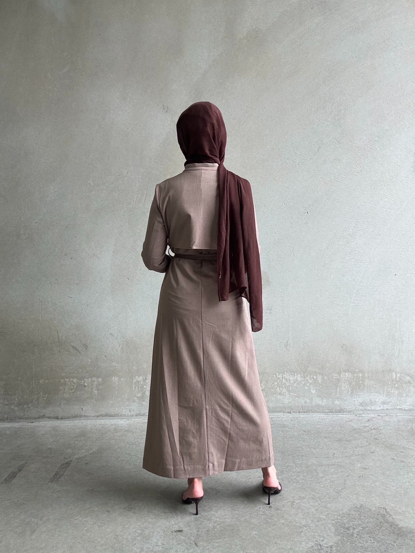 Bella Trench Dress Beige/Brown