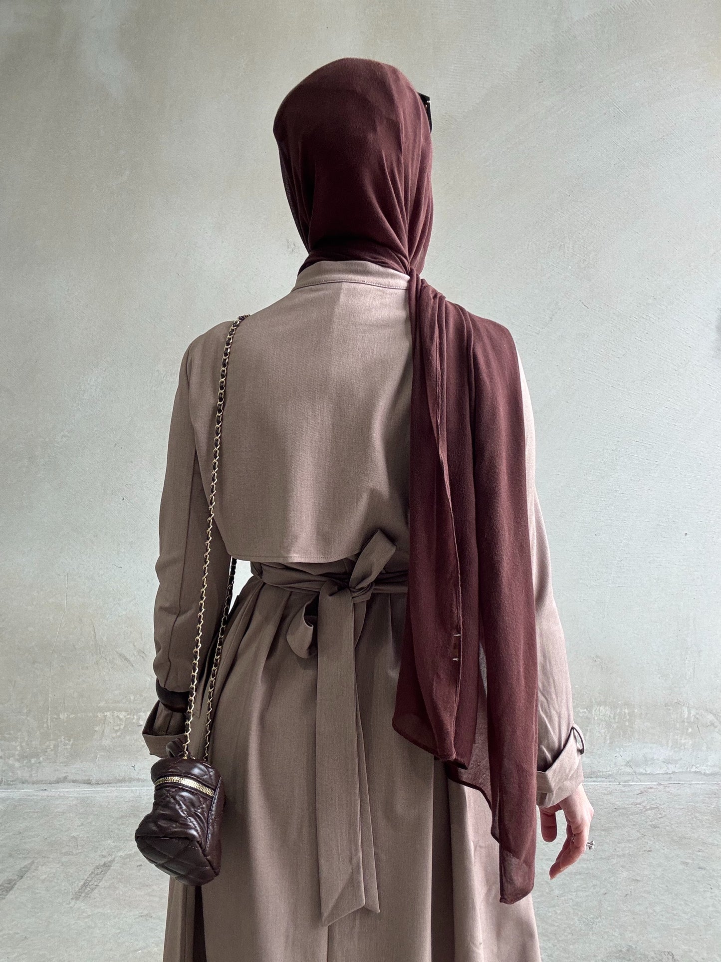 Bella Trench Dress Beige/Brown