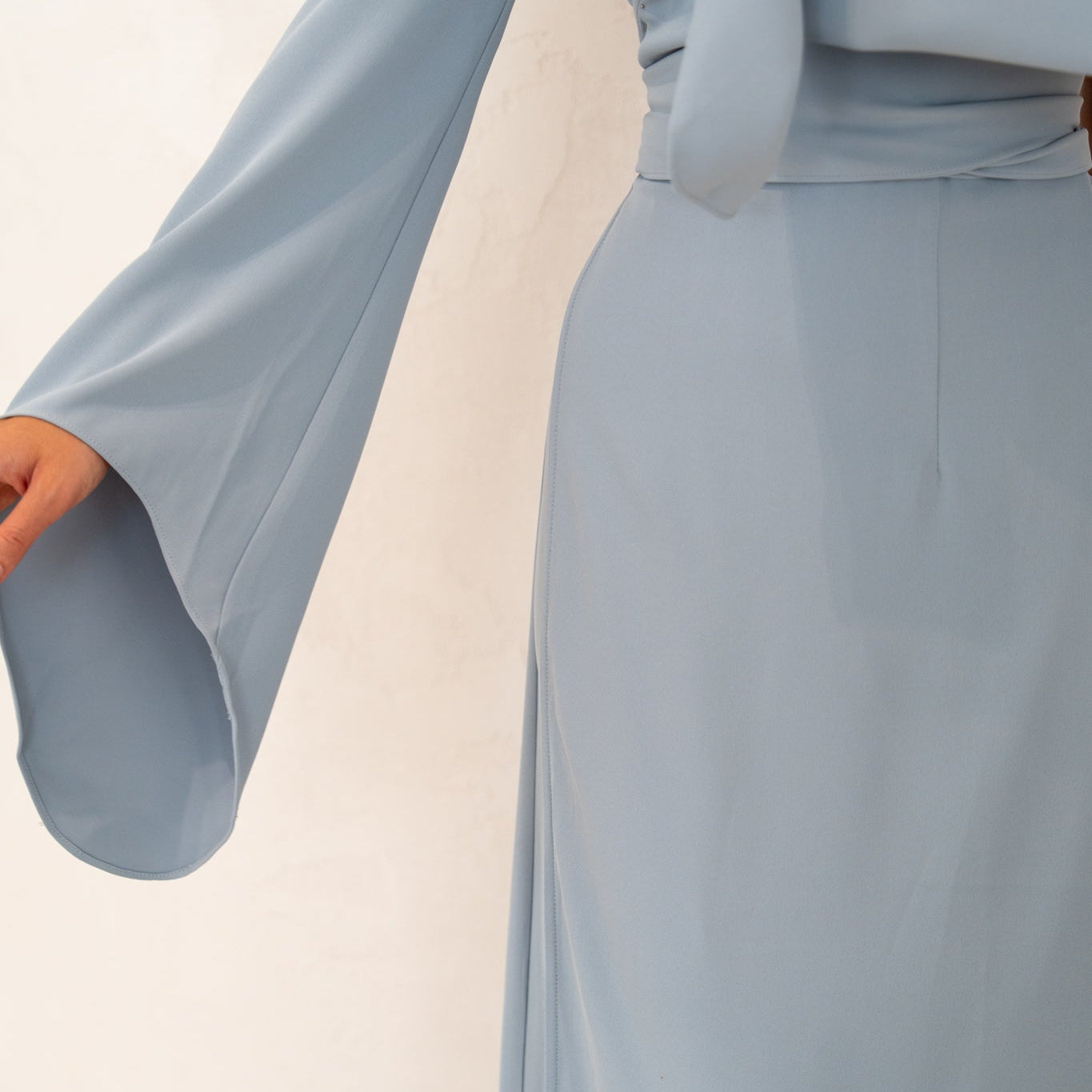 Bell Wrap Dress (Baby Blue)