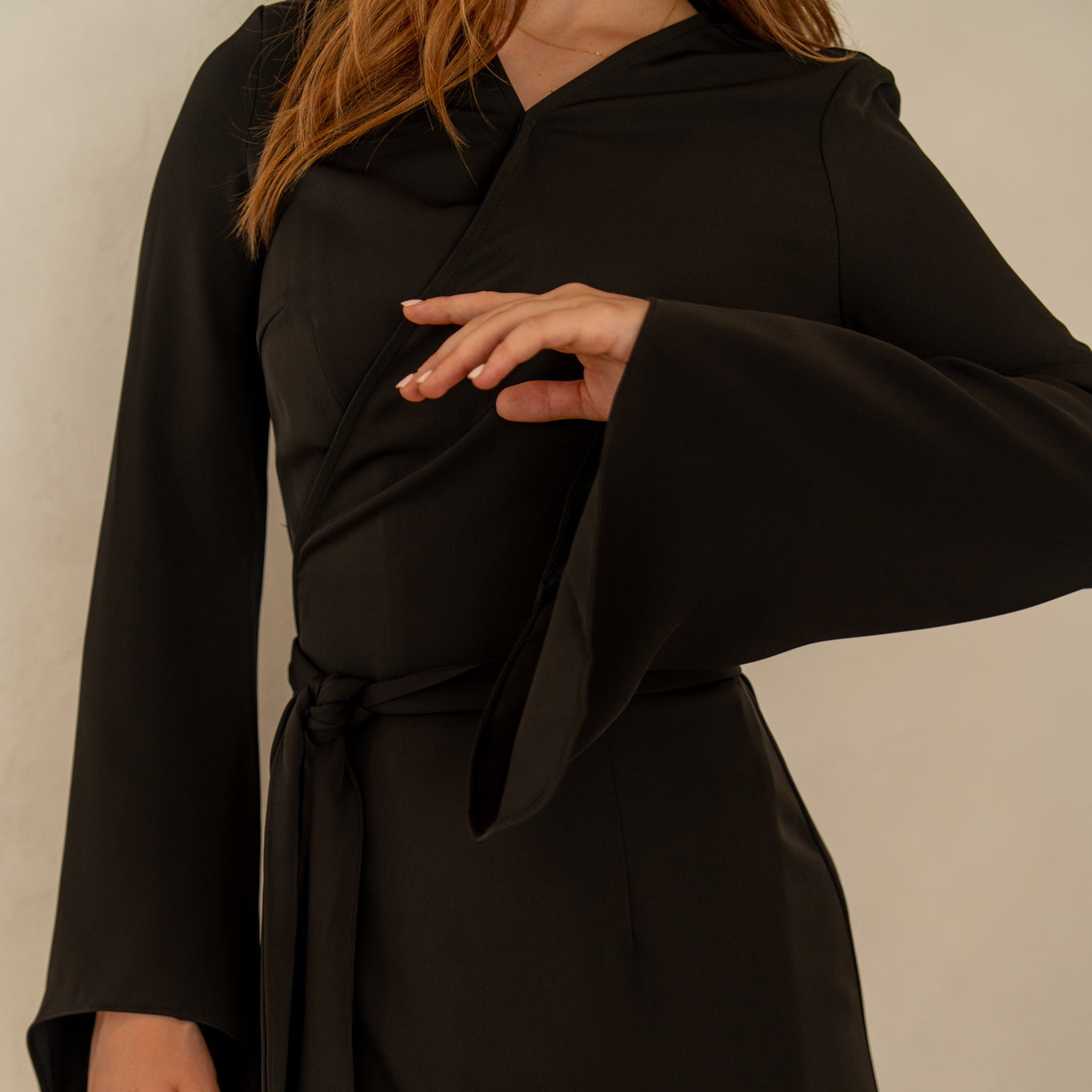 Bell Wrap Dress (Black)