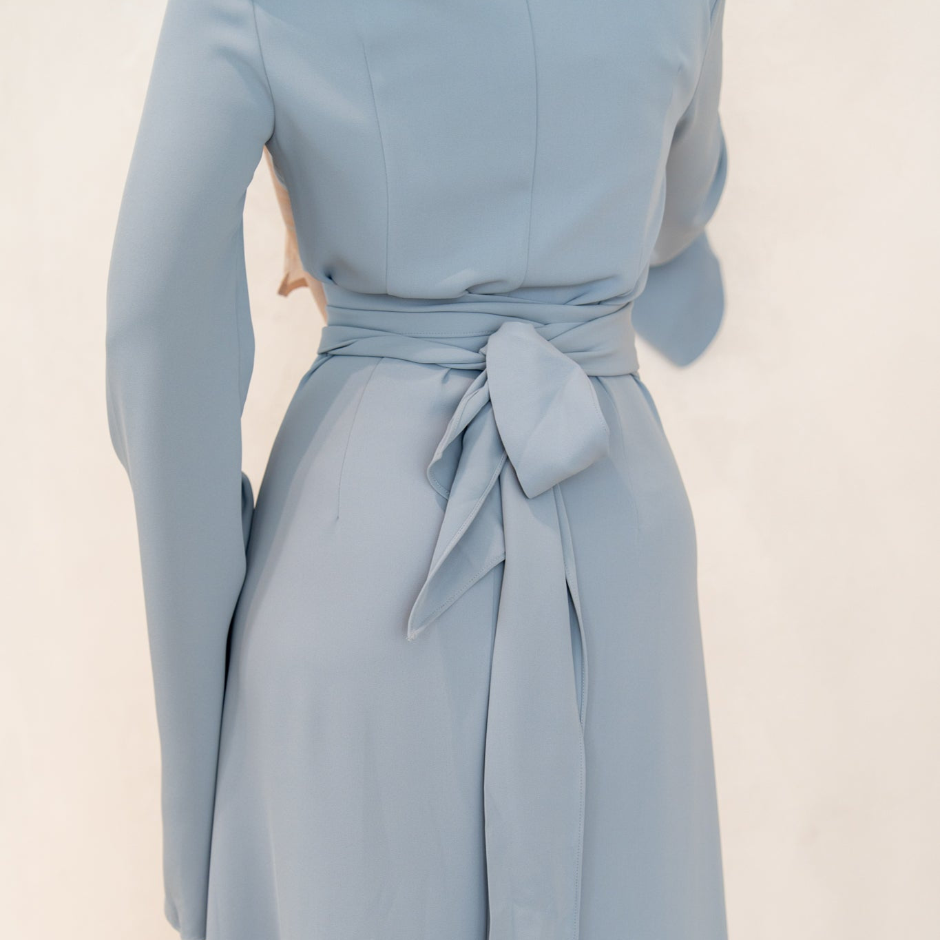 Bell Wrap Dress (Baby Blue)