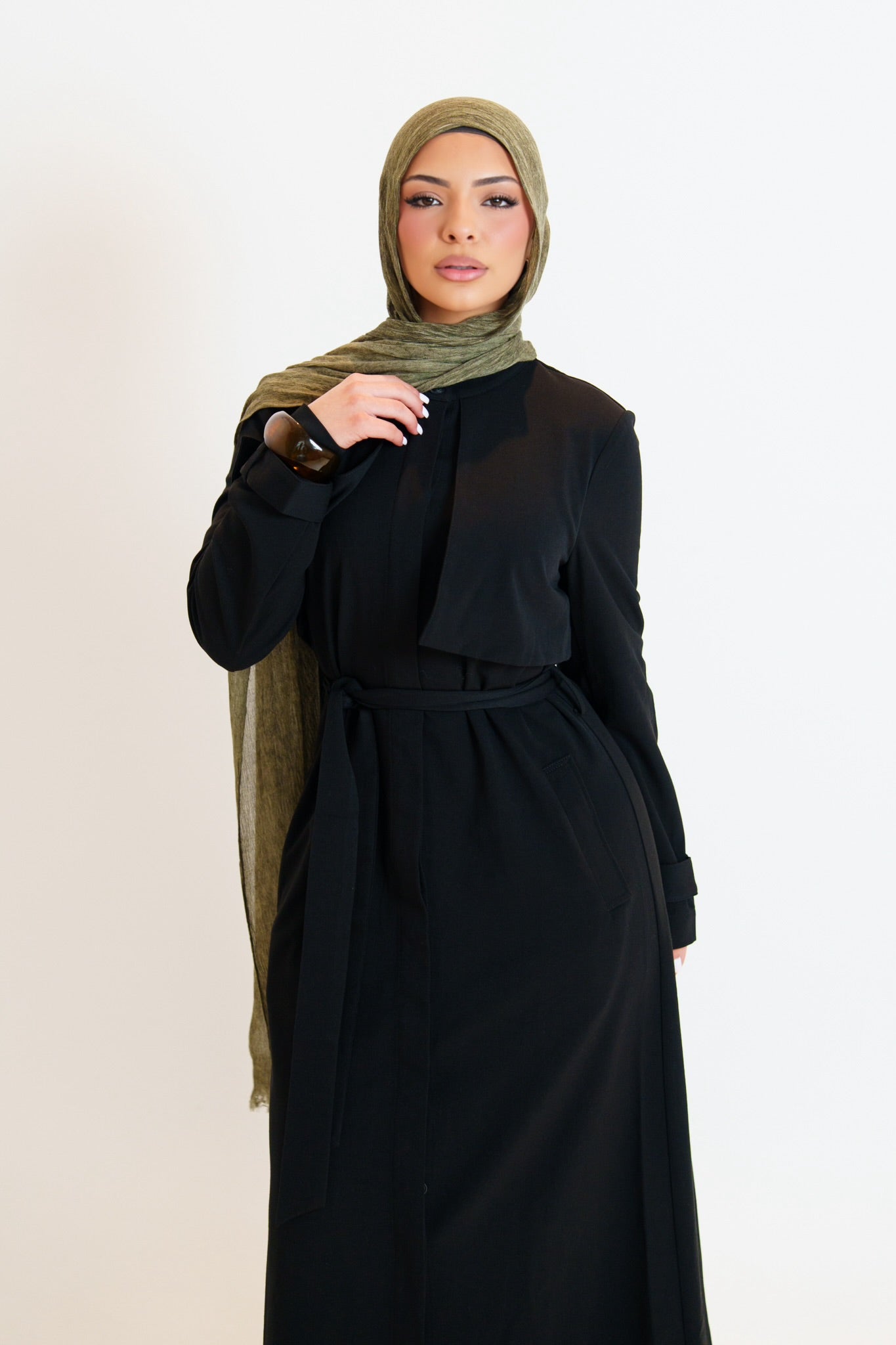 Bella Trench Dress/Black